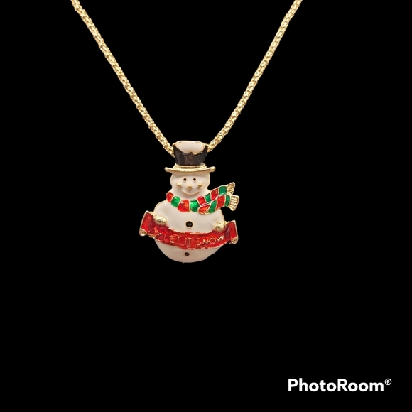 NWT-Betsey Johnson Let It Snow ❄️ Snowman Necklace - Picture 1 of 6